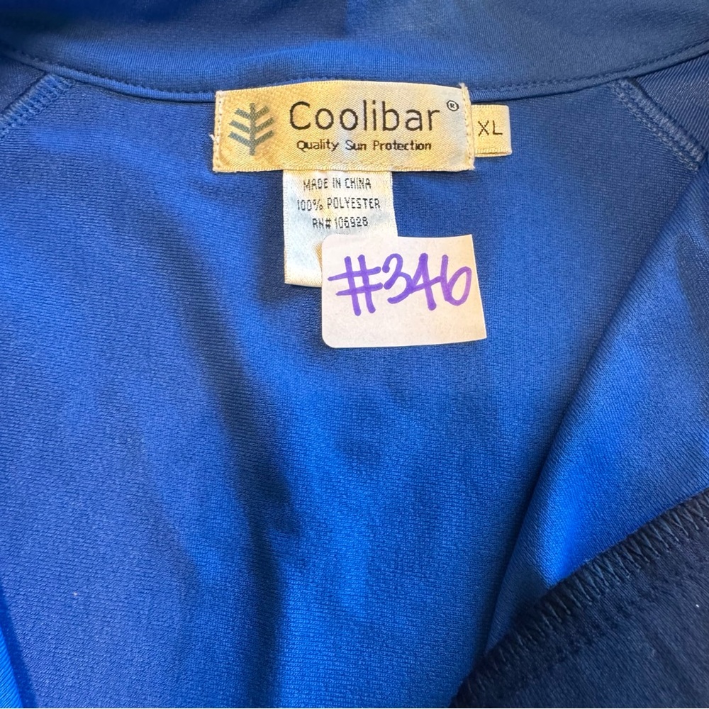 Coolibar Jacket Mens Extra Large Blue Performance UPF 50‎ Full Zip XL - Picture 5 of 8